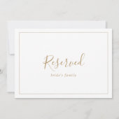 Minimalistisches goldfreies Zeichen (Rückseite)