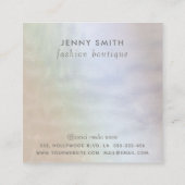 Minimalistisches goldholografisches Sonderzeichen Quadratische Visitenkarte (Rückseite)