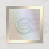 Minimalistisches goldholografisches Sonderzeichen Quadratische Visitenkarte (Vorderseite)