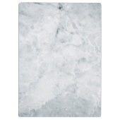 Minimalistisches Goldmonogramm aus weißem Marmor Klemmbrett (Rückseite)