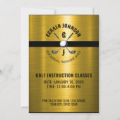 Minimalistisches Golf Monogram Design Einladung (Rückseite)