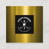 Minimalistisches Golf Monogram Design Quadratische Visitenkarte (Vorderseite)