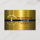 Minimalistisches Golf Monogram Design Visitenkarte (Rückseite)