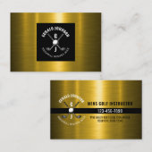 Minimalistisches Golf Monogram Design Visitenkarte (Vorne/Hinten)