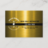 Minimalistisches Golf Monogram Design Visitenkarte (Rückseite)