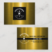 Minimalistisches Golf Monogram Design Visitenkarte (Vorne/Hinten)