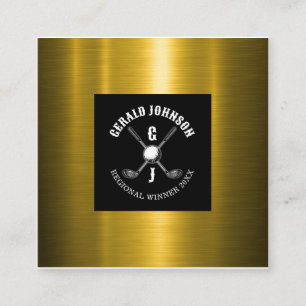 Minimalistisches Golf-Monogramm-Design Quadratische Visitenkarte