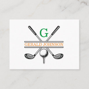 Minimalistisches Golf-Monogramm-Design Visitenkart Visitenkarte