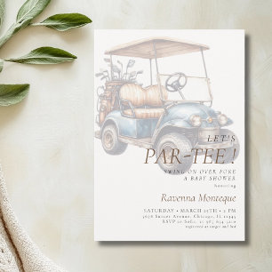 Minimalistisches Golf-Thema für Par-Tee-Baby-Party Einladung