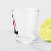 Minimalistisches Golfer-Pink-Ball-Design Schnapsglas (Rechts)