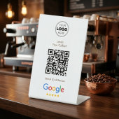 Minimalistisches Google-Review-QR-Code-Geschäftslo Sockelschild