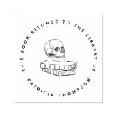 Minimalistisches gotisches Schädelbuch aus der Bib Permastempel (Design)