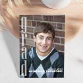 Minimalistisches Graduate Modern Simple Two Foto Einladung