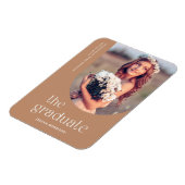 Minimalistisches Graduate Modernes Foto Grad Ankün Magnet (Linke Seite)