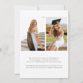 Minimalistisches Graduate Script Budget Foto Absch Ankündigung (Rückseite)