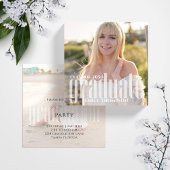 Minimalistisches Graduate Simple Modern Two Foto Einladung