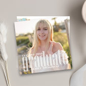 Minimalistisches Graduate Simple Modern Two Foto Einladung