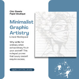 Minimalistisches Grafikdesign Lineares Notizbuch Notizblock