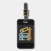 Minimalistisches grafisches Symbol der virtuellen  Gepäckanhänger (Vorderseite vertikal)