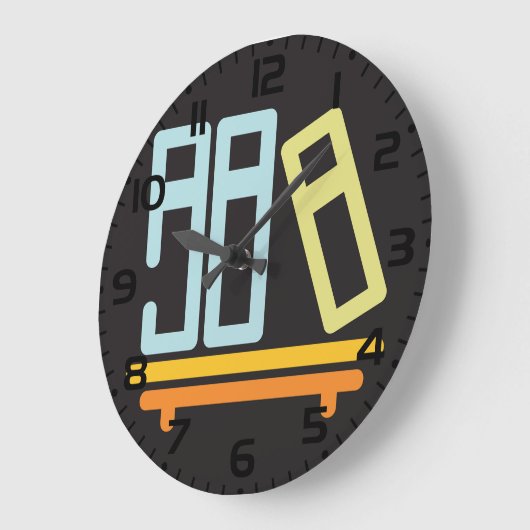 Minimalistisches grafisches Symbol der virtuellen  Große Wanduhr (Winkel)