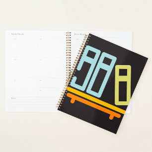 Minimalistisches grafisches Symbol der virtuellen Planer
