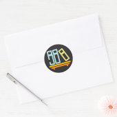 Minimalistisches grafisches Symbol der virtuellen Runder Aufkleber