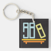 Minimalistisches grafisches Symbol der virtuellen Schlüsselanhänger (Vorderseite)