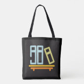 Minimalistisches grafisches Symbol der virtuellen Tasche (Rückseite)