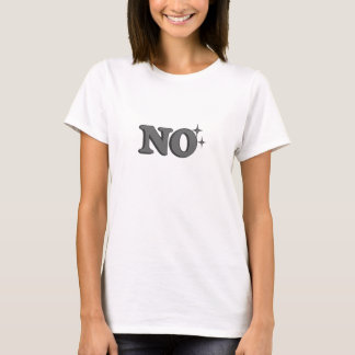 Minimalistisches grafisches T-Shirt "NO ✦" für Fra