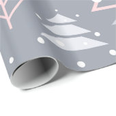 Minimalistisches, grau-elegantes Weihnachtsmuster Geschenkpapier (Rolleneckpunkt)