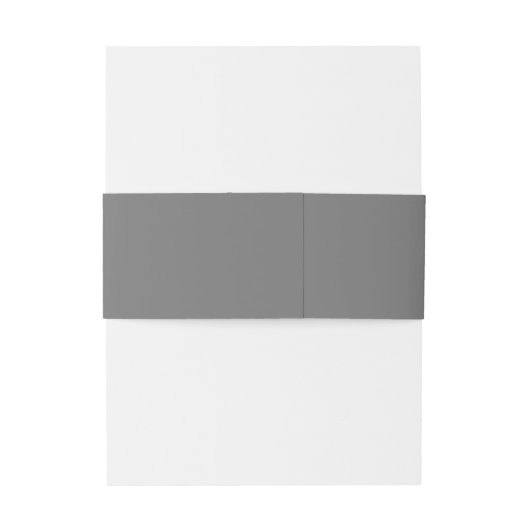 Minimalistisches Grau mit weißer Text-Monogramm-Ho Einladungsbanderole (Rückseitenbeispiel)