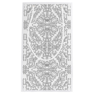 Minimalistisches graues Blumenmuster Kleine Geschenktüte