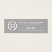 Minimalistisches graues Firmenlogo, danke einfügen (Rückseite)