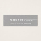 Minimalistisches graues Firmenlogo, danke einfügen (Vorderseite)