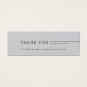 Minimalistisches graues Firmenlogo, danke einfügen (Vorderseite)