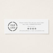 Minimalistisches graues Firmenlogo, danke einfügen (Rückseite)