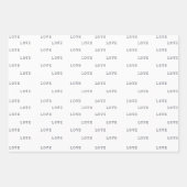 Minimalistisches graues Herz Moderne Liebe Valenti Geschenkpapier Set (Vorderseite 3)