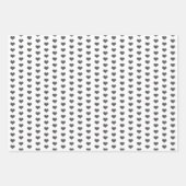 Minimalistisches graues Herz Moderne Liebe Valenti Geschenkpapier Set (Vorderseite 2)