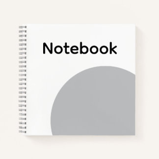 Minimalistisches graues Kreis-Notizbuch Notizblock