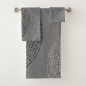 Minimalistisches graues Muster Badhandtuch Set (Insitu)