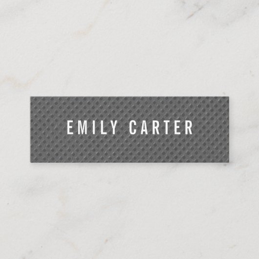 Minimalistisches graues Muster Mini Visitenkarte (Vorderseite)