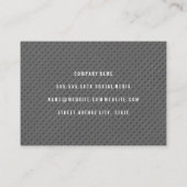 Minimalistisches graues Muster Visitenkarte (Rückseite)