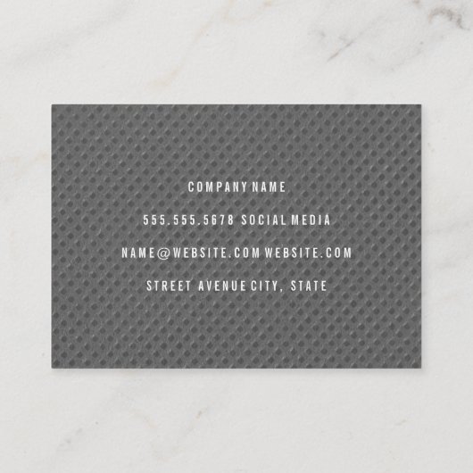Minimalistisches graues Muster Visitenkarte (Rückseite)