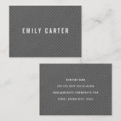 Minimalistisches graues Muster Visitenkarte (Vorne/Hinten)