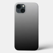 Minimalistisches Graues Schwarzes Ombre Case-Mate iPhone Hülle (Rückseite)