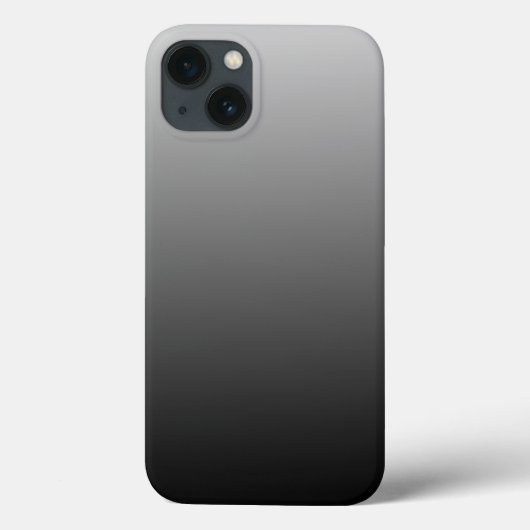 Minimalistisches Graues Schwarzes Ombre Case-Mate iPhone Hülle (Rückseite)