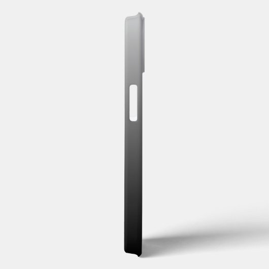 Minimalistisches Graues Schwarzes Ombre Case-Mate iPhone Hülle (Rückseite / Rechts)