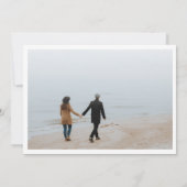 Minimalistisches Graues Skript mit Foto Collage Ho Einladung (Rückseite)