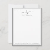 Minimalistisches, graues Weiß vom Schreibtisch der Dankeskarte (Vorderseite)