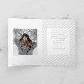 Minimalistisches graues Zickzack des Karte (Innenseite)